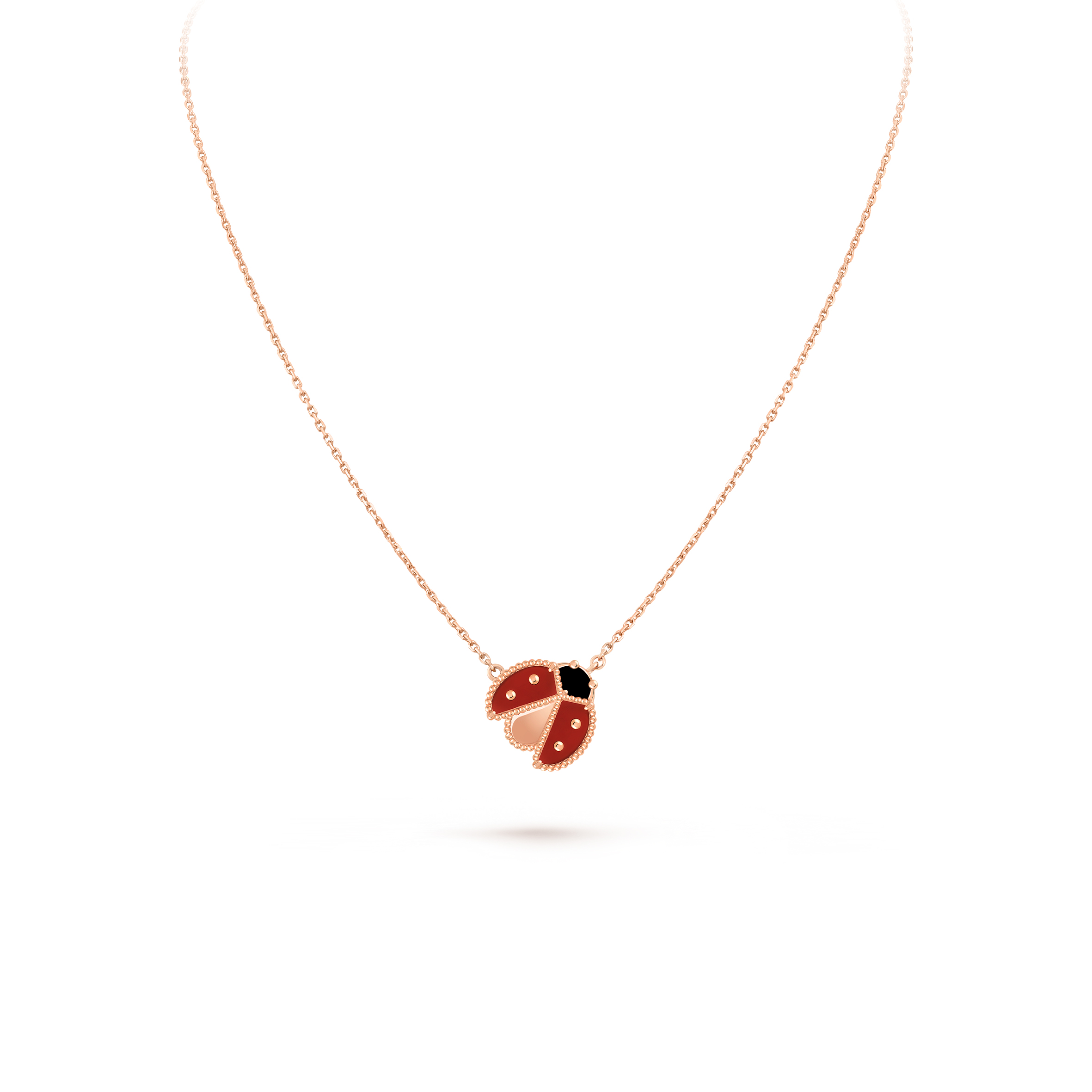 V*N CL*F arpels lucky spring pendant, open wings ladybug vcarp9x000